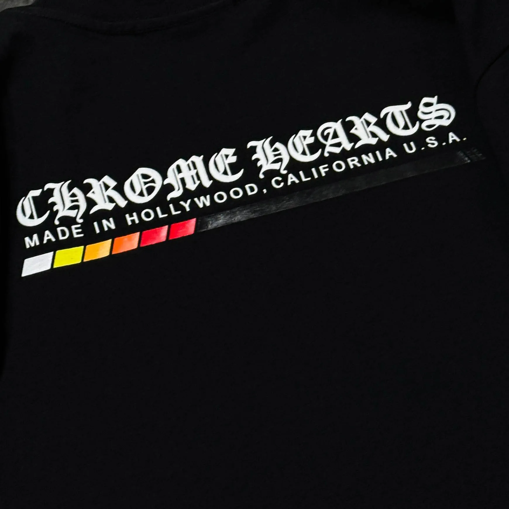 P180 Chrome Hearts Chrome Hearts 25 high-end versions. The fabric is made of 300 grams of high-density pure cotton. It does not deform or shrink. It has three labels. It is the same style for men and women. Technology: suede foaming + digital printing. Color: white, black. SIZE: S-XL.